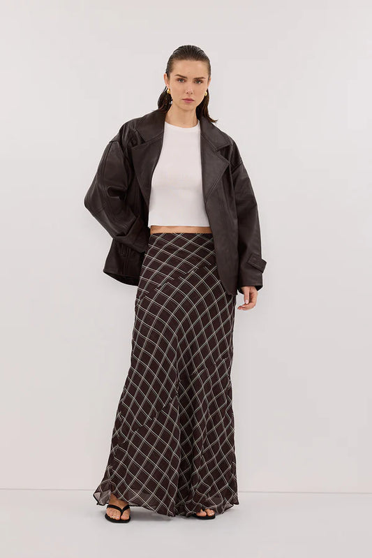 ARLINGTON CHOC MIDI SKIRT